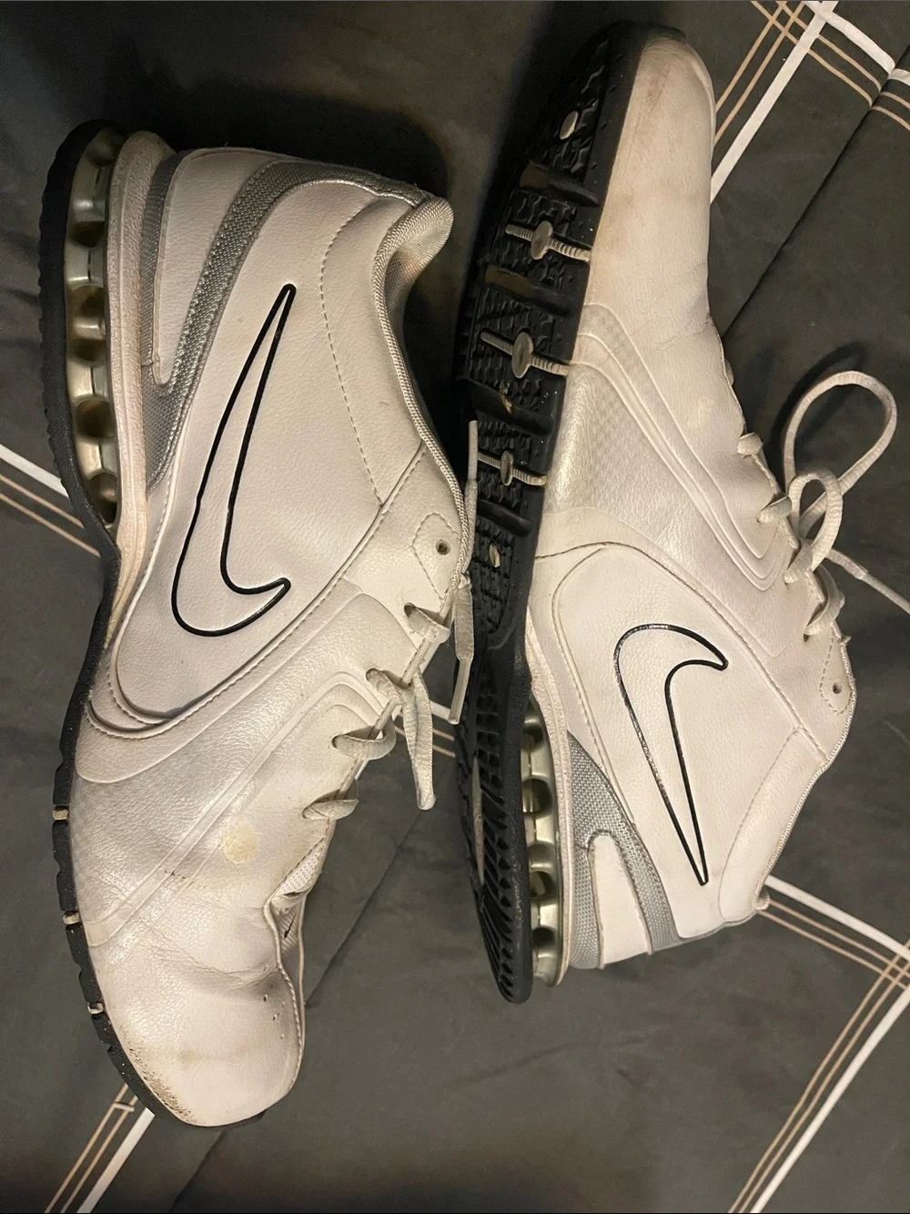 Nike Men’s White Sneakers with Black Swoosh